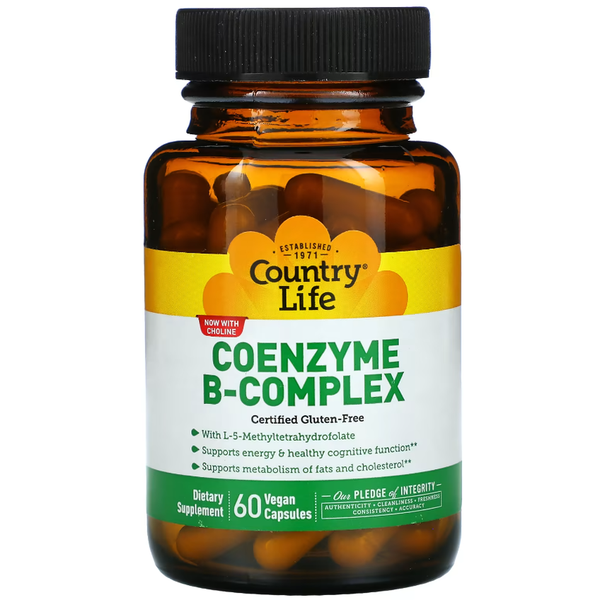 Коензим B-комплекс / Coenzyme B-Complex, Country Life, 60 капсул
