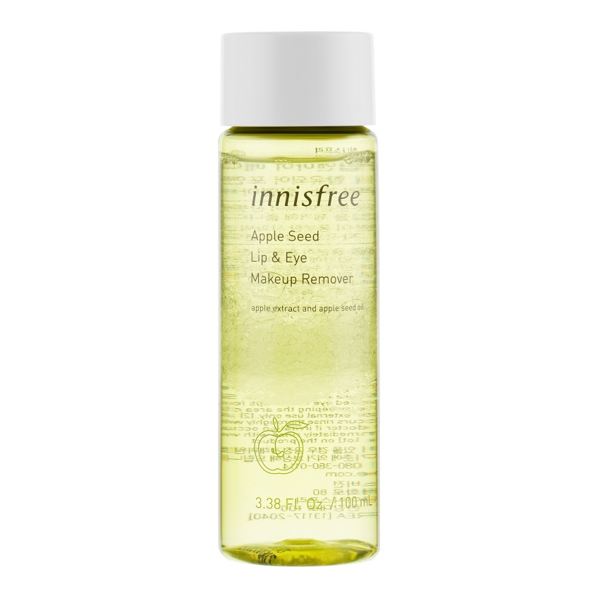 Средство с экстрактом яблока для удаления макияжа из губ и глаз Innisfree Apple Seed Lip & Eye Makeup Remover