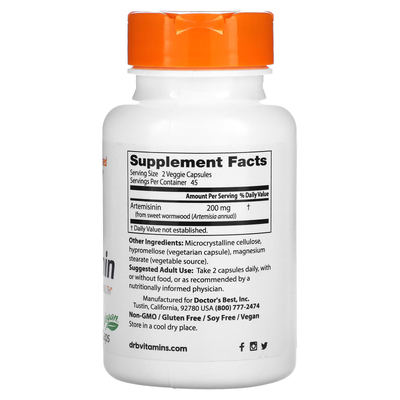 Артемізинін / Artemisinin, Doctor's Best, 100 мг, 90 вегетаріанських капсул
