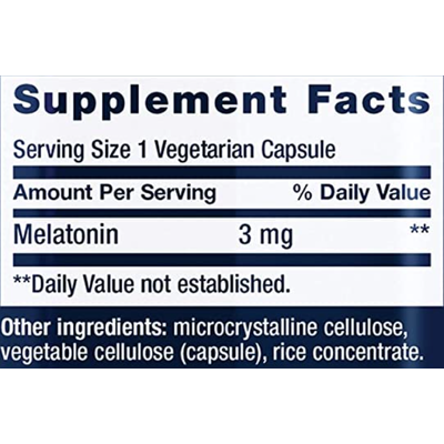Мелатонин / Melatonin, Life Extension, 3 мг, 60 капсул
