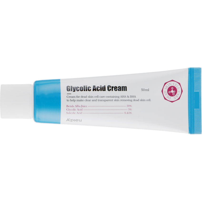 Восстанавливающий крем-пилинг для лица с AHA и BHA кислотами A'pieu Glycolic Acid Cream