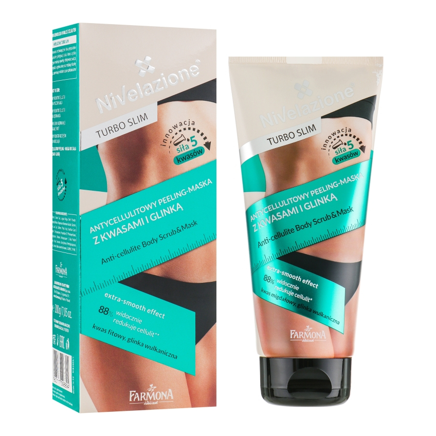 Скраб-маска для тела антицеллюлитная Farmona Nivelazione Turbo Slim 2in1 Anti-Cellulite Scrub-Mask