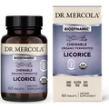 Біодинамік, ферментована солодка з ферментами / Biodynamic Organic Fermented Chewable Licorice, Dr. Mercola, 500 мг, 60 таблеток