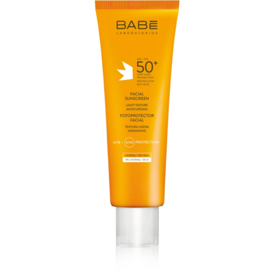 Солнцезащитный крем для лица SPF 50+ для ежедневного ухода за нормальной и сухой кожей лица Babe Fotoprotector Facial Sunscreen
