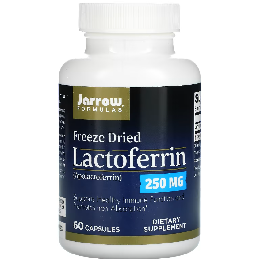 Лактоферрин сублимированный / Lactoferrin, Jarrow Formulas, 250 мг, 60 капсул