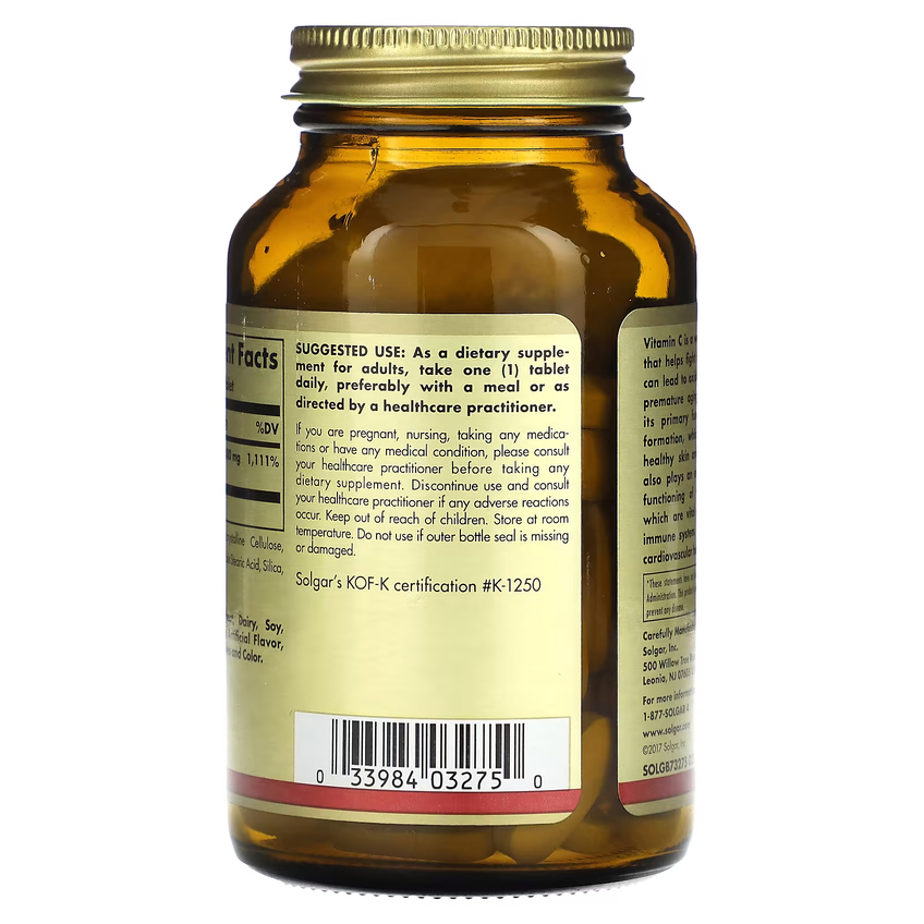 Витамин C / Vitamin C, Solgar, 1000 мг, 90 таблеток