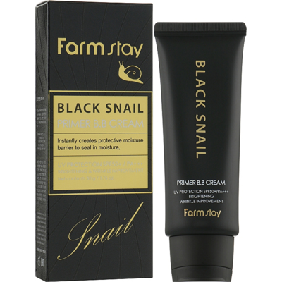 ВВ-крем с муцином черной улитки FarmStay Black Snail Primer BB Cream SPF50+/PA