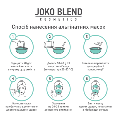 Альгинатная очищающая маска с углем Joko Blend Premium Alginate Mask