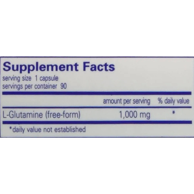 L-глютамін / l-Glutamine, Pure Encapsulations, 1000 мг, 90 капсул