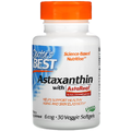 Астаксантін / Astaxanthin With AstaPure, Doctor's Best, 6 мг, 30 гелевих капсул