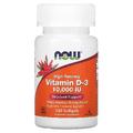 Високоефективний вітамін D3 / High Potency Vitamin D-3, Now Foods, 250 мкг (10 000 МО), 120 гелевих капсул