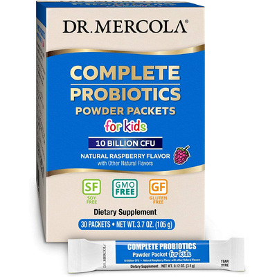 Комплекс пробиотиков для детей в виде порошка / Complete Probiotics Powder Packets for Kids, Dr. Mercola, 30 пакетиков