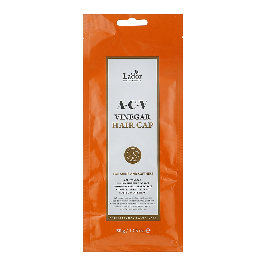 Маска-шапочка для волос с яблочным уксусом La’dor ACV Vinegar Hair Cap