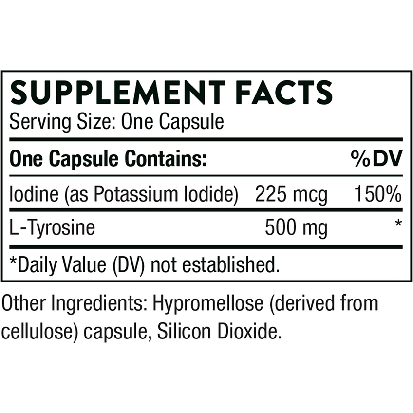 Йод и тирозин / Iodine & Tyrosine, Thorne Research, 60 капсул