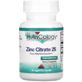 Цитрат цинку / Zinc Citrate, Nutricology, 25 мг, 60 капсул