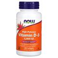 Вітамін D3 / Vitamin D-3, Now Foods, 25 мкг (1000 МО), 180 гелевих капсул