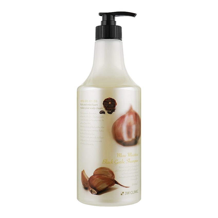 Увлажняющий шампунь для волос с экстрактом черного чеснока 3W Clinic More Moisture Black Garlic Shampoo