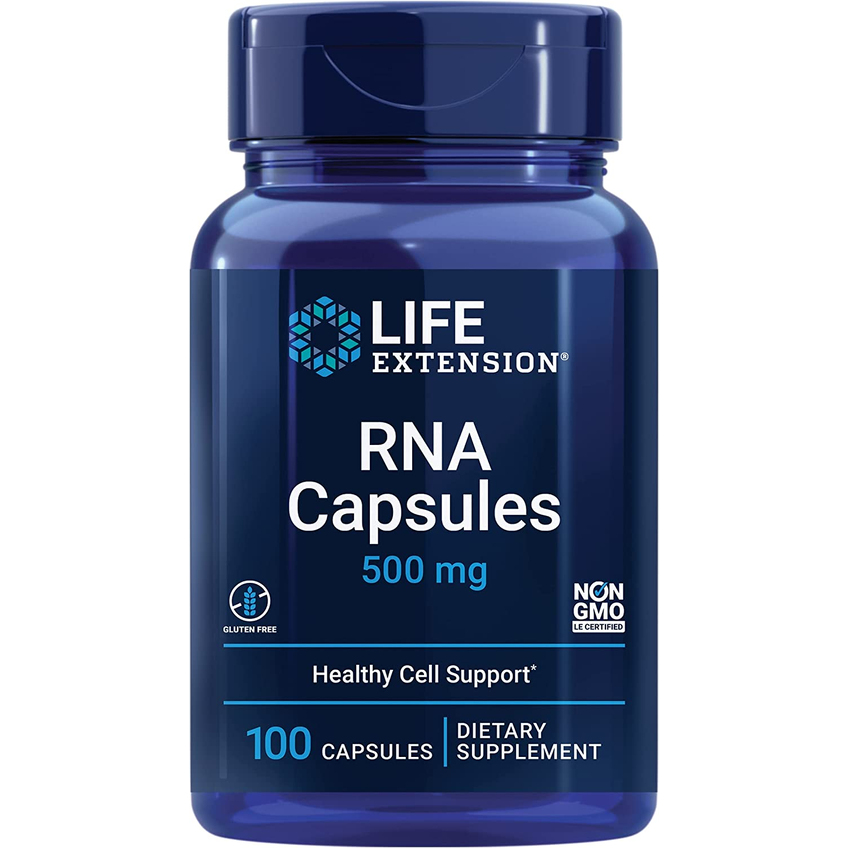 Рибонуклеїнова кислота / RNA, Life Extension, 500 мг, 100 капсул