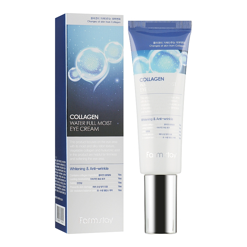 Увлажняющий крем для зоны вокруг глаз с коллагеном FarmStay Collagen Water Full Moist Eye Cream