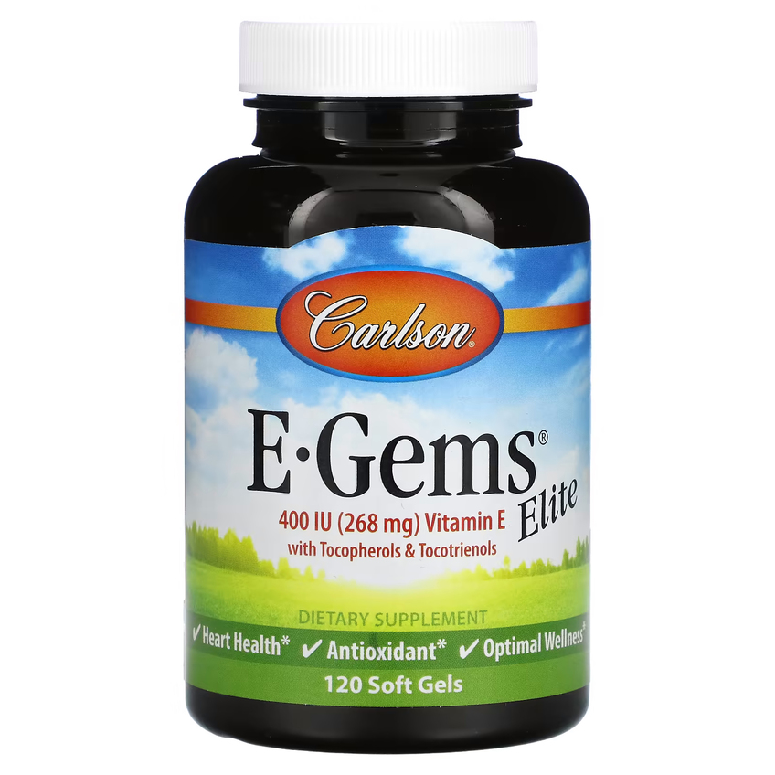 Вітамін Е / E-Gems Elite, Carlson Labs, 268 мг (400 МО), 120 шт
