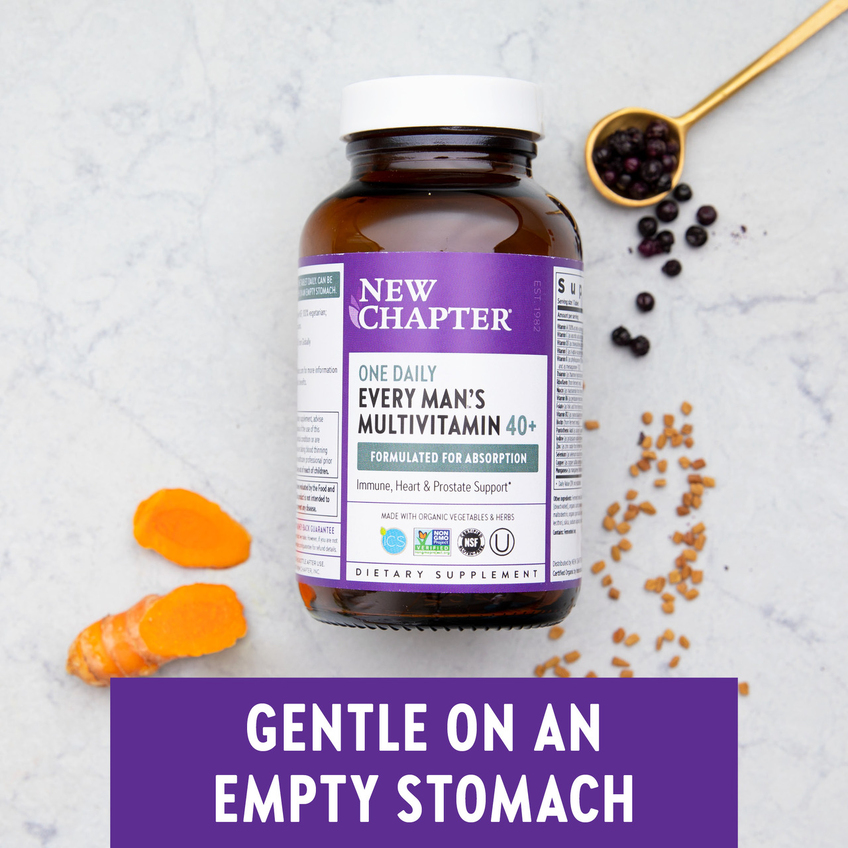 Щоденна мультивітамінна добавка для чоловіків / Every Man's One Daily 40+ Multivitamin, New Chapter, 72 таблетки