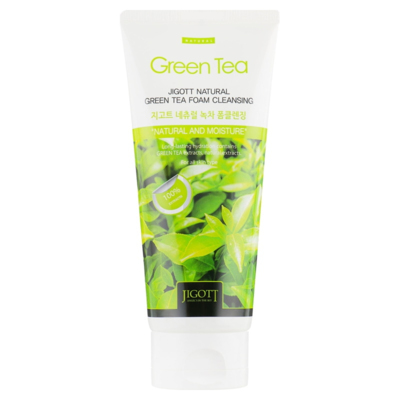 Очистительная пенка с экстрактом зеленого чая Jigott Natural Green Tea Foam Cleansing