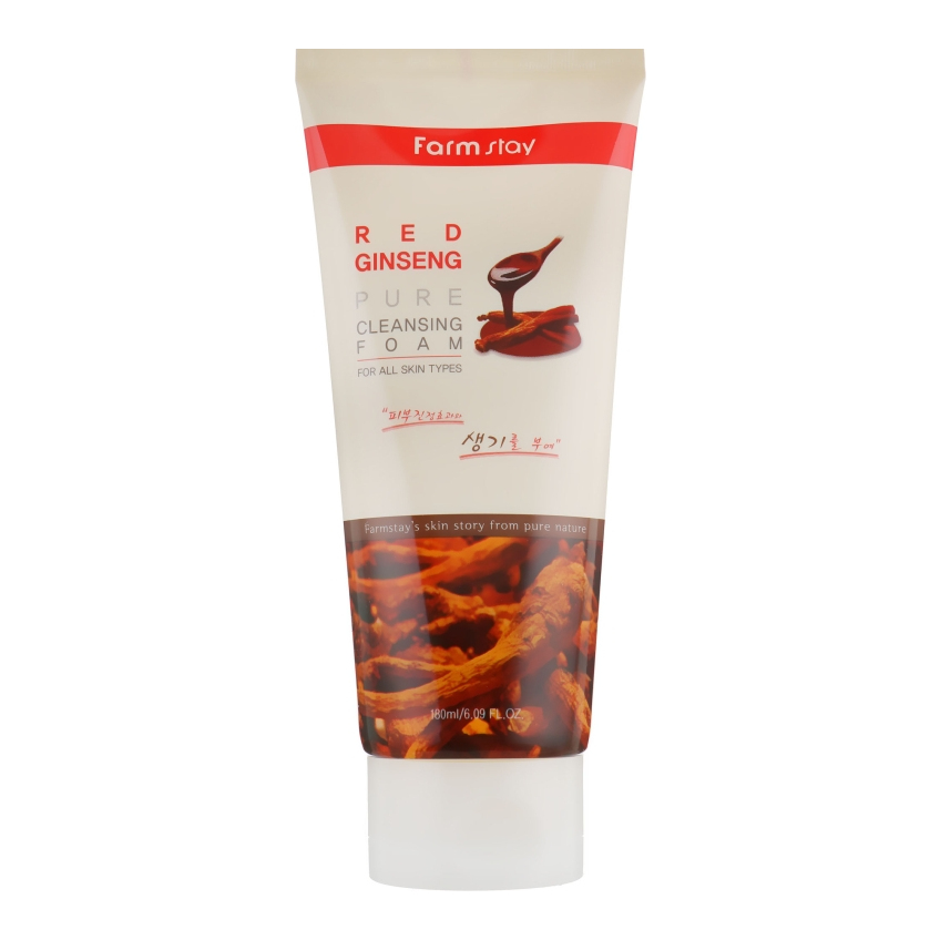 Пенка с экстрактом красного женьшеня Farmstay Red Ginseng Pure Cleansing Foam