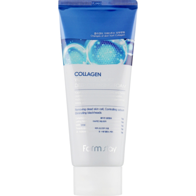 Антивозрастная увлажняющая пена с коллагеном FarmStay Collagen Water Full Moist Deep Cleansing Foam