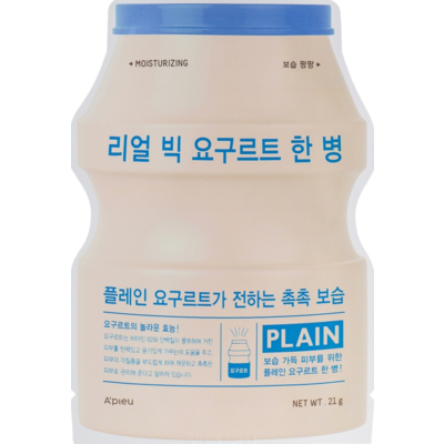 Увлажняющая тканевая маска A'pieu Real Big Yogurt One-Bottle Moisturizing Face Mask Plain