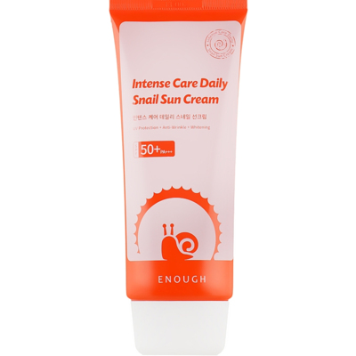 Солнцезащитный крем для лица с муцином улитки Enough Intense Care Daily Snail Sun Cream SPF 50+/PA+++