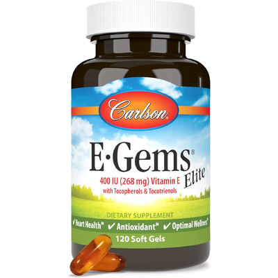 Вітамін Е / E-Gems Elite, Carlson Labs, 268 мг (400 МО), 120 шт