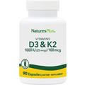 Вітамін D3 та вітамін K2 / Vitamins D3 & K2, Nature's Plus, 90 капсул