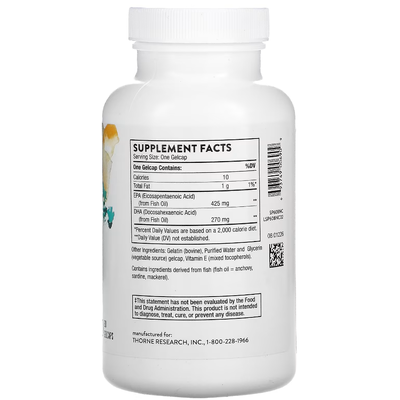 Омега-3 / Super EPA, EPA & DHA, Thorne Research, 90 капсул