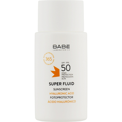 Cонцезахисний супер флюїд SPF 50 для всіх типів шкіри Babe Laboratorios