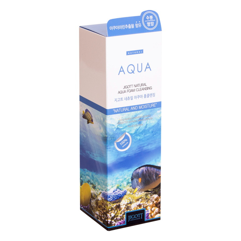 Очищающая увлажняющая пенка Jigott Natural Aqua Foam Cleansing