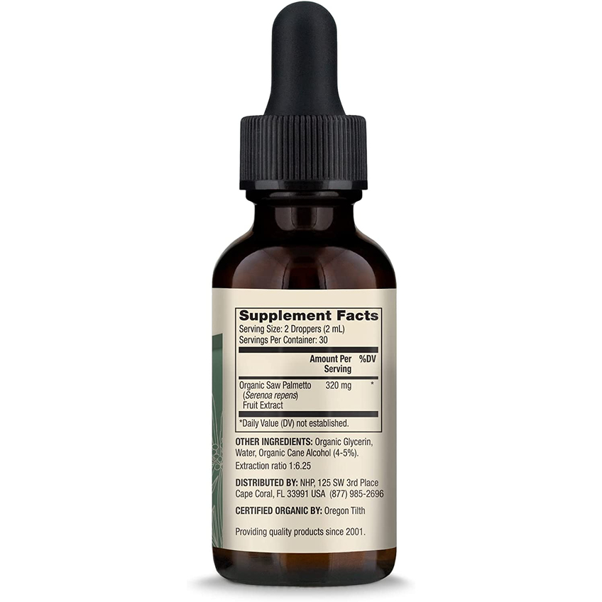 Со пальметто / Organic Saw Palmetto Liquid Drops, Dr. Mercola, 320 мг, 60 мл
