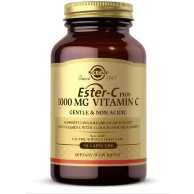 Витамин C / Ester-C Plus Vitamin C, Solgar, 1000 мг, 50 вегетарианских капсул