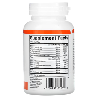Стрес B формула с витамином C / Stress B Formula, Natural Factors, 1000 мг, 90 таблеток