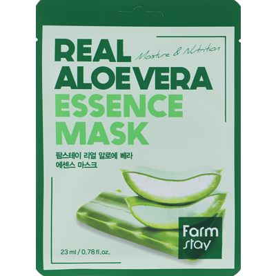 Увлажняющая тканевая маска для лица с алоэ FarmStay Real Aloe Vera Essence Mask
