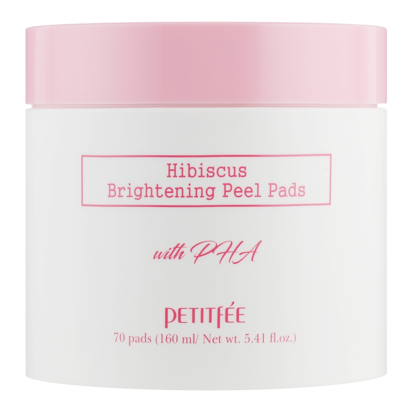 Осветляющие пилинг-пэды с гибискусом и дамасской розой Petitfee Hibiscus Brightening Peel Pads