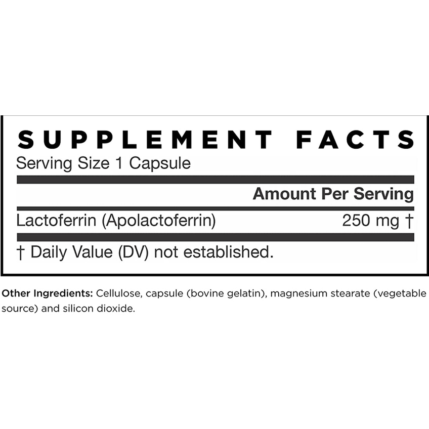 Лактоферрин сублимированный / Lactoferrin, Jarrow Formulas, 250 мг, 60 капсул