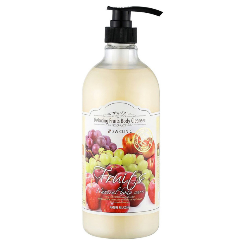 Гель для душа с фруктовым ароматом 3W Clinic Relaxing Fruits Body Cleanser