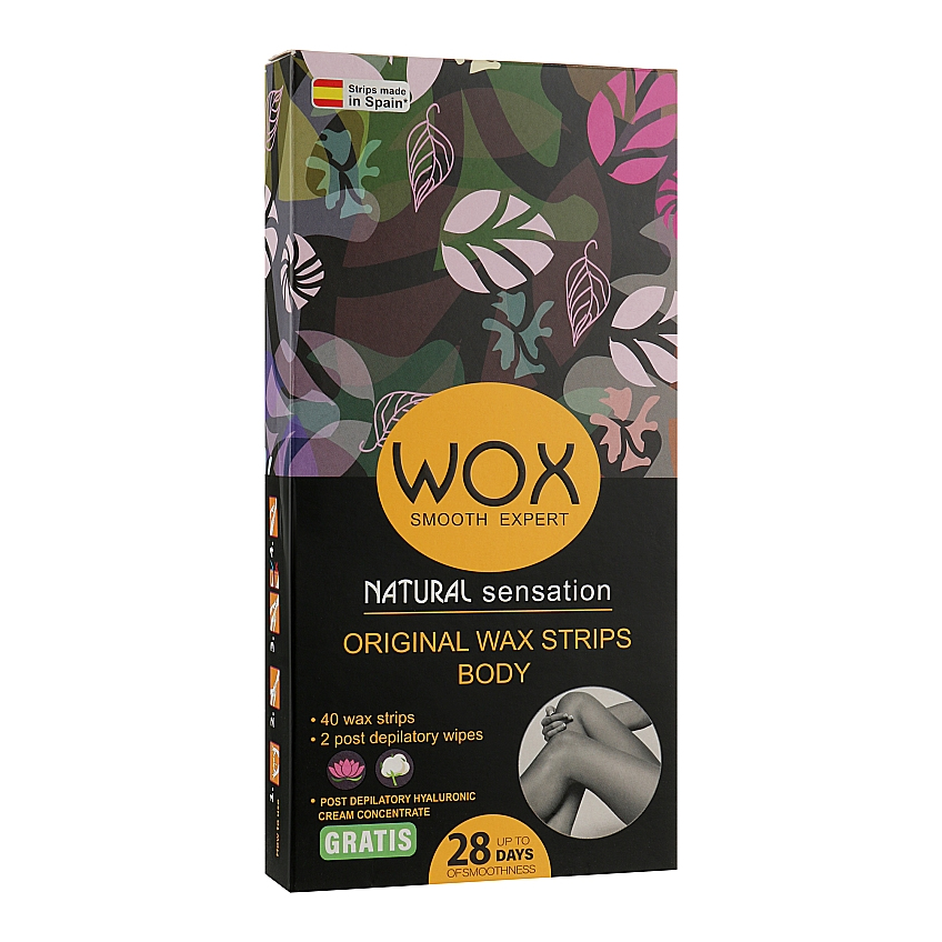 Восковые полоски для тела 40+2 WOX Smooth Expert Original Wax Strips Body