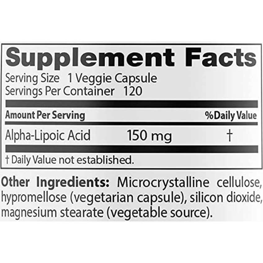 Альфа-ліпоєва кислота / Alpha Lipoic Acid, Doctor's Best, 150 мг, 120 капсул