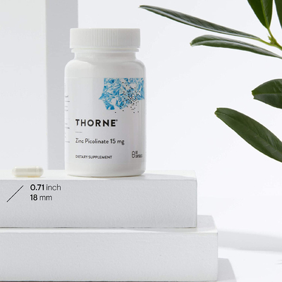 Пиколинат цинка / Zinc Picolinate, Thorne Research, 15 мг, 60 капсул