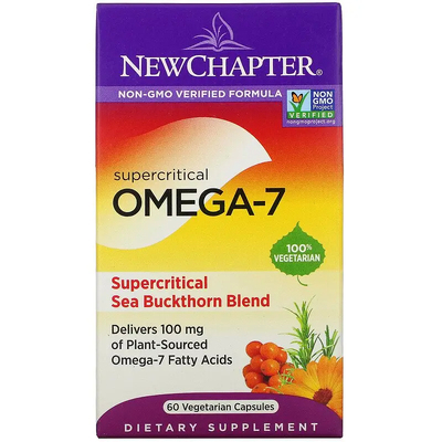 Сверхкритическая омега-7 / Omega-7, New Chapter, 60 капсул