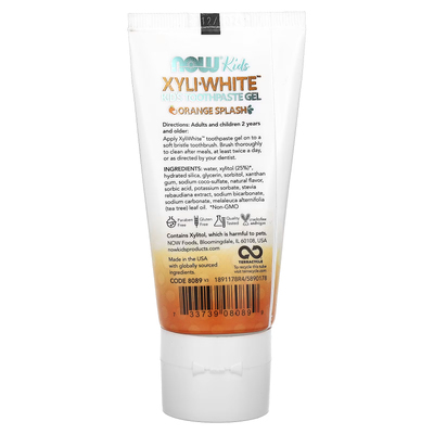Зубная паста-гель для детей со вкусом апельсина NOW Foods Solutions XyliWhite