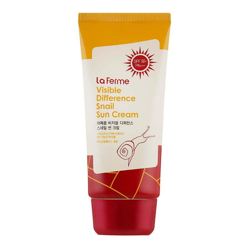 Солнцезащитный крем с экстрактом улитки FarmStay Visible Difference Snail Sun Cream SPF 50+ PA+++