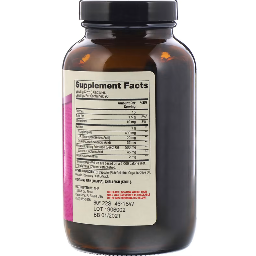 Масло антарктического криля для женщин / Antarctic Krill Oil for Women, Dr. Mercola, 270 капсул