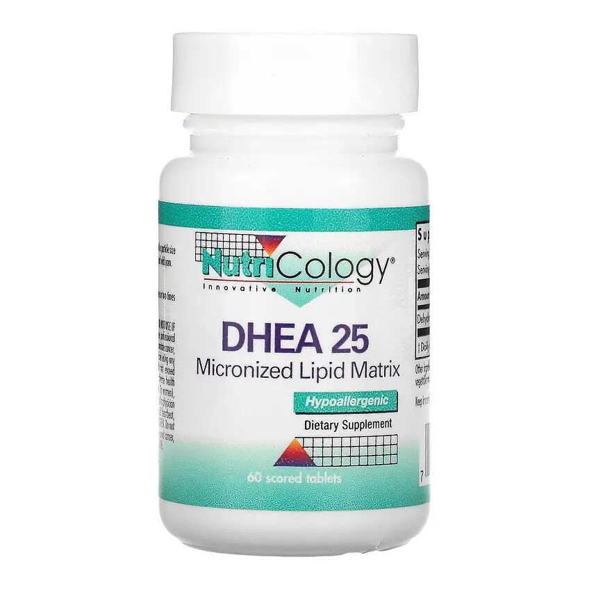 Дегідроепіандростерон / DHEA 25 Micronized Lipid Matrix, Nutricology, 25 мг, 60 капсул